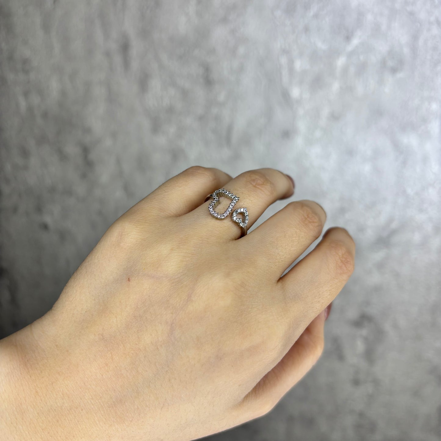 Anillo doble corazón